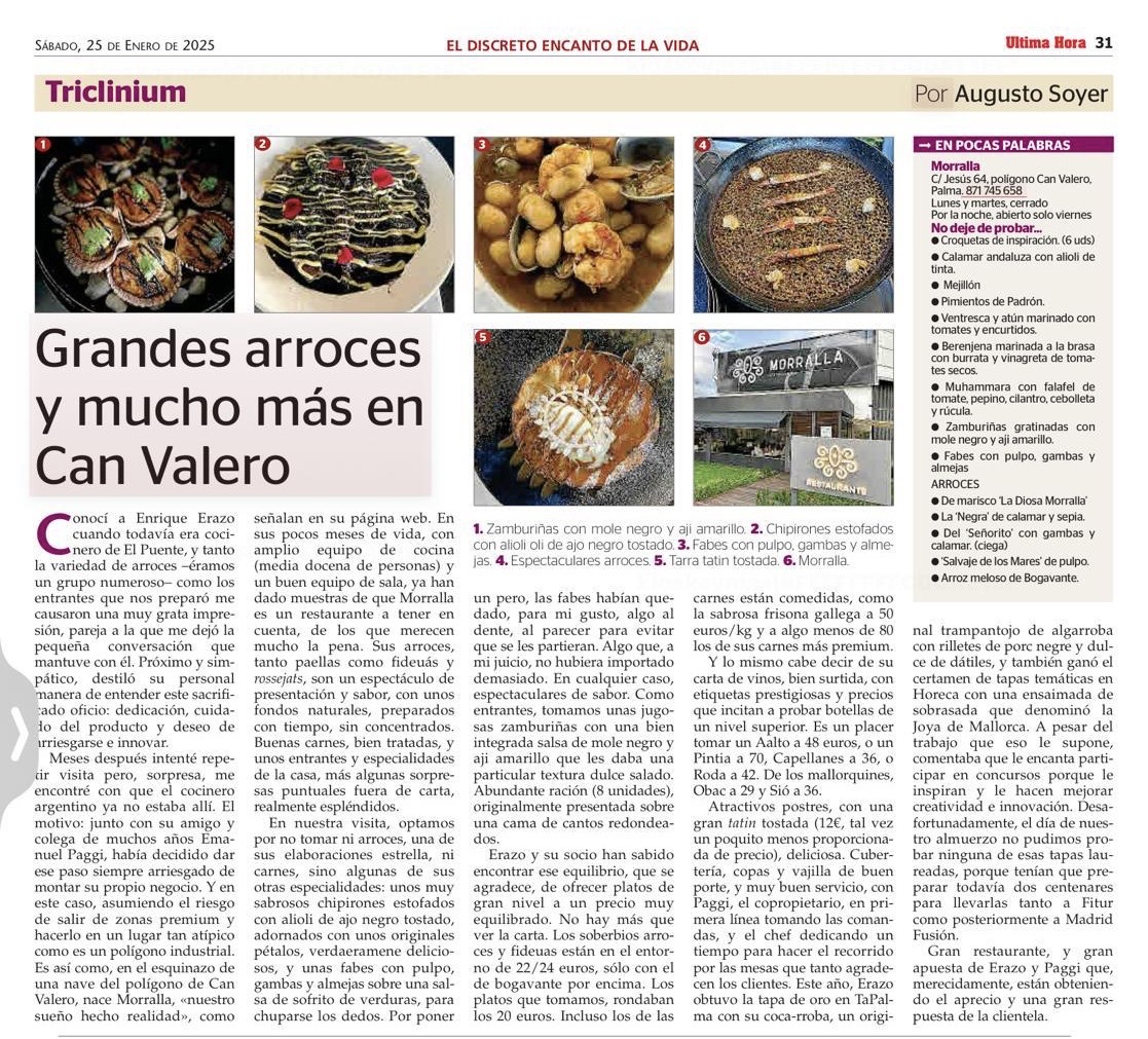 RESTAURANTE MORRALLA, POLÍGONO CAN VALERO, PALMA