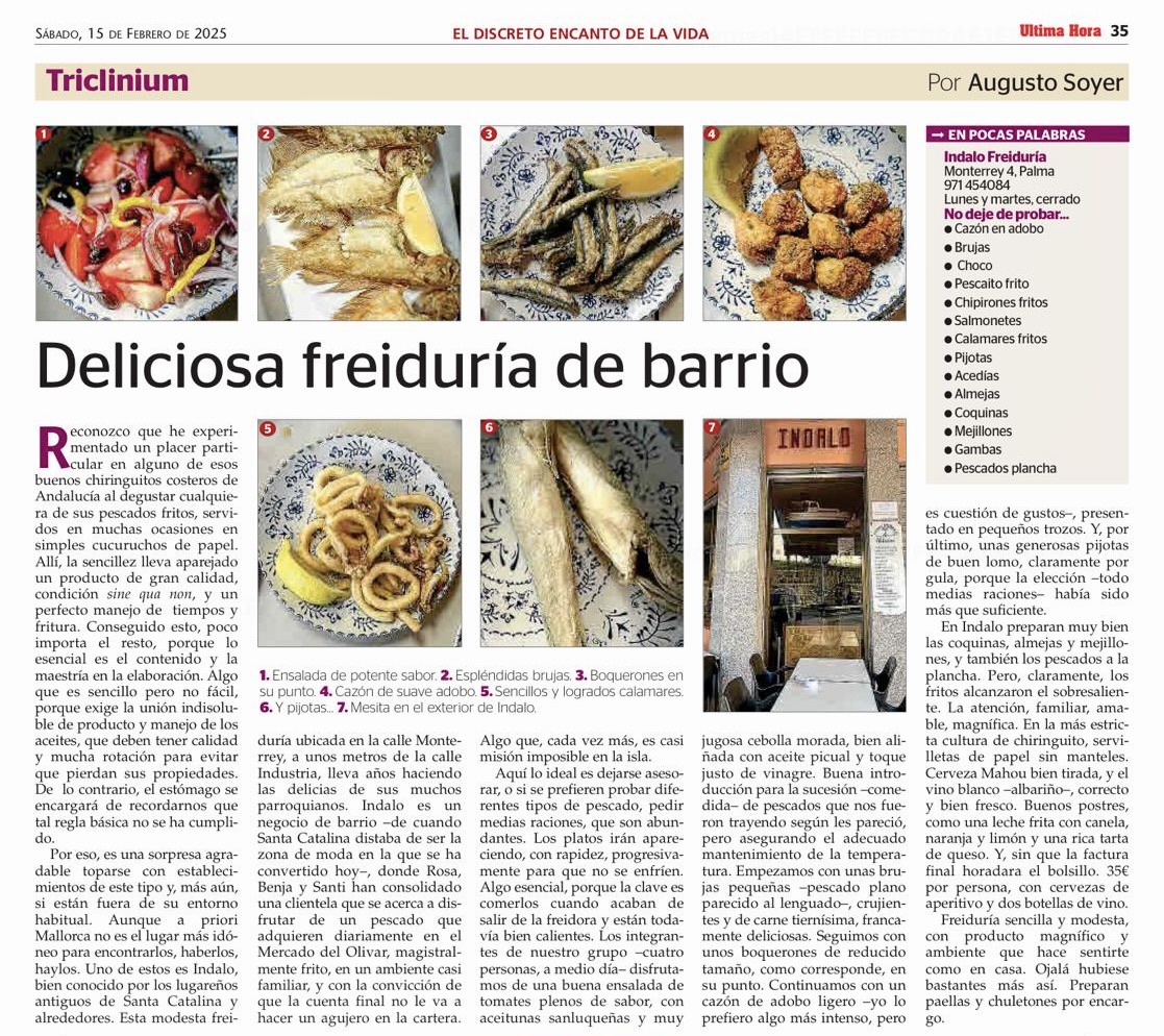 RESTAURANTE INDALO FREIDURÍA, PALMA